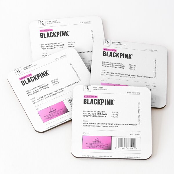 Item preview, BLACKPINK Kpop Prescription Label designed and sold by JONAVERSE.