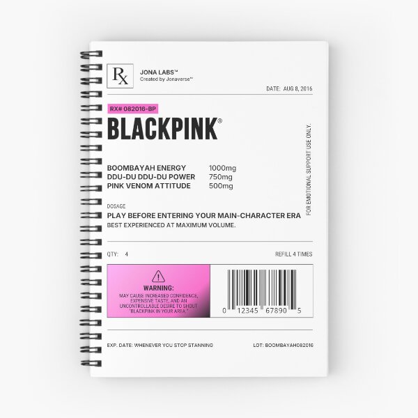 Item preview, BLACKPINK Kpop Prescription Label designed and sold by JONAVERSE.