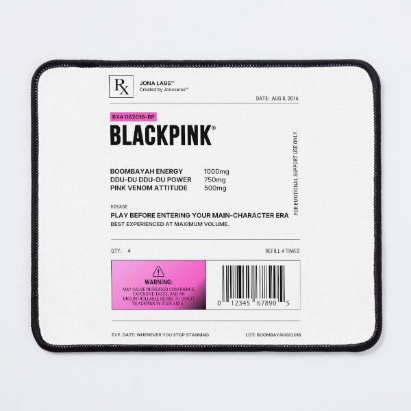 Item preview, BLACKPINK Kpop Prescription Label designed and sold by Jonaverse.