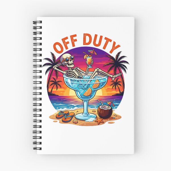Item preview, Off Duty Funny Skeleton Drinking Cocktail Summer Vacation designed and sold by Littermin.
