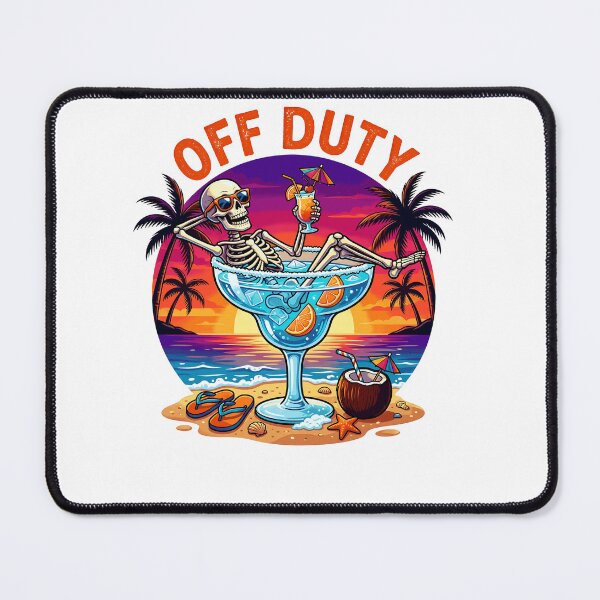 Item preview, Off Duty Funny Skeleton Drinking Cocktail Summer Vacation designed and sold by Littermin.
