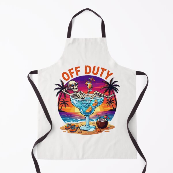 Item preview, Off Duty Funny Skeleton Drinking Cocktail Summer Vacation designed and sold by Littermin.