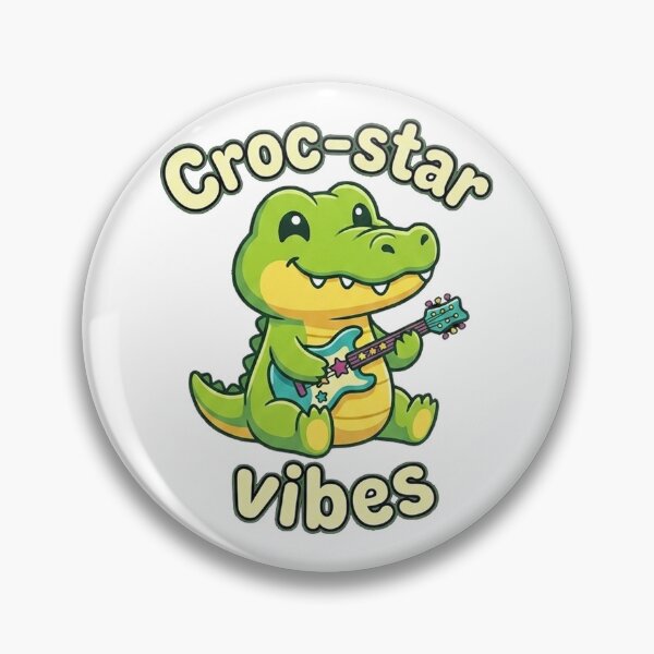 Item preview, Crocstar Funny Alligator Jokes Rockstar Vibes designed and sold by Yellowriversss.