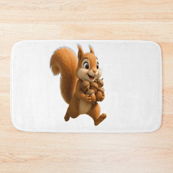 Item preview, Cute Squirrel Carrying Acorns Cartoon designed and sold by WantStyleyou.