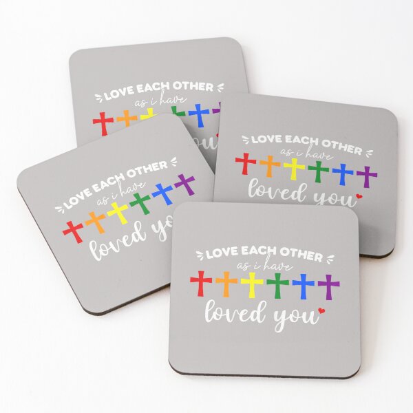 Item preview, Love Each Gay Pride Ally LGBTQ Rainbow Christian Crosses designed and sold by mjohnson9.