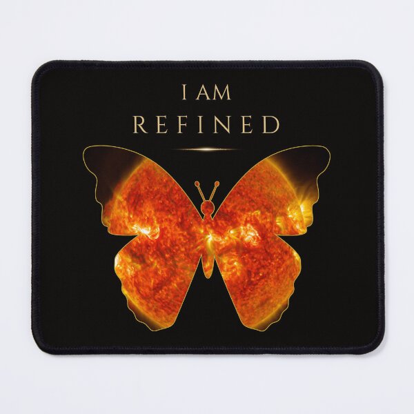 Item preview, I AM REFINED-Faith Through Fire Butterfly Christian Strength Transformation designed and sold by KittenAndCo.