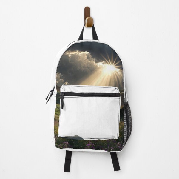 Item preview, Sunlight Through Storm | Lone Tree on Hill Landscape designed and sold by NatureHarmony16.