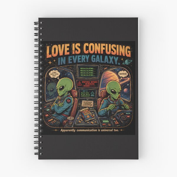 Item preview, Love Is Confusing in Every Galaxy Funny Alien Relationship Humor Retro Sci Fi designed and sold by FindYouByZ.