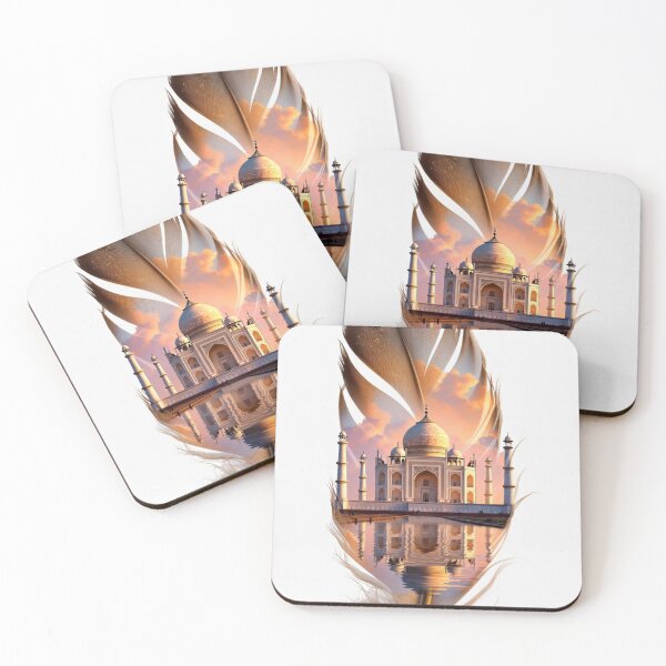 Item preview, Taj Mahal Feather Art | India Travel Illustration | Taj Mahal Feather Design | Indian Landmark Artwork | Travel Aesthetic designed and sold by GalleryPeak.
