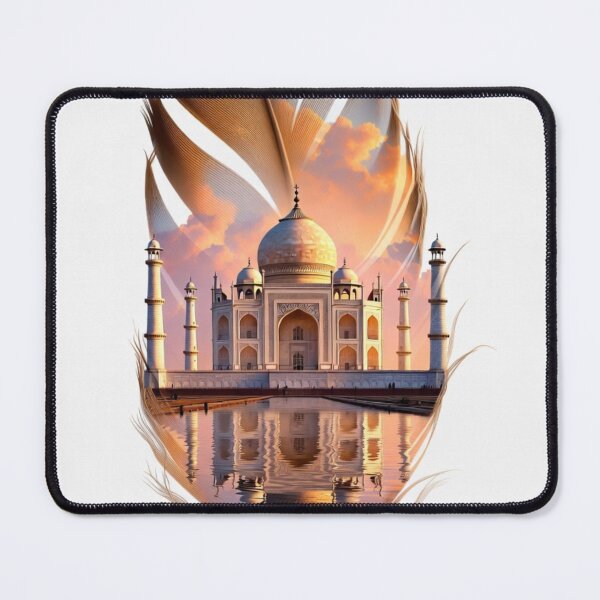 Item preview, Taj Mahal Feather Art | India Travel Illustration | Taj Mahal Feather Design | Indian Landmark Artwork | Travel Aesthetic designed and sold by GalleryPeak.