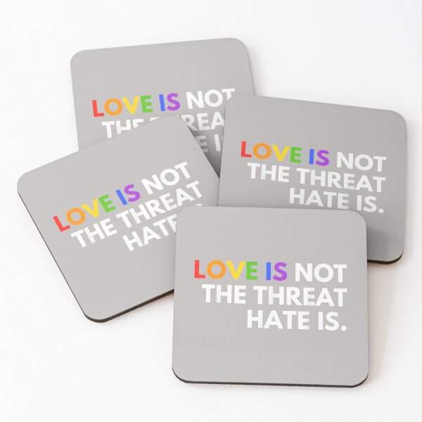 Item preview, Love is Not The Threat Hate is Rainbow LGBTQ Pride_2 designed and sold by mjohnson9.