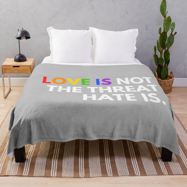 Item preview, Love is Not The Threat Hate is Rainbow LGBTQ Pride_2 designed and sold by mjohnson9.