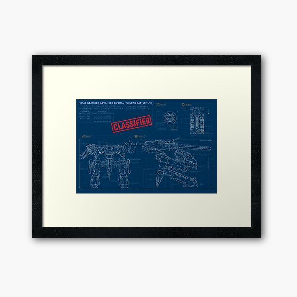 Vista previa del artículo con la obra «Metal Gear Solid Rex - Planos», diseñado y vendido por Spinomonkey.