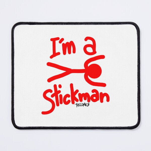 Item preview, I'm A StickMan Lying Down Red designed and sold by THECOMICBStore.