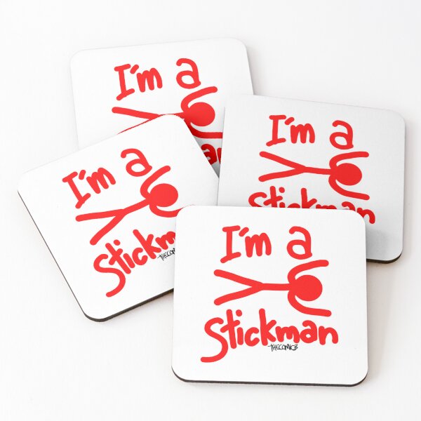Item preview, I'm A StickMan Lying Down Red designed and sold by THECOMICBStore.