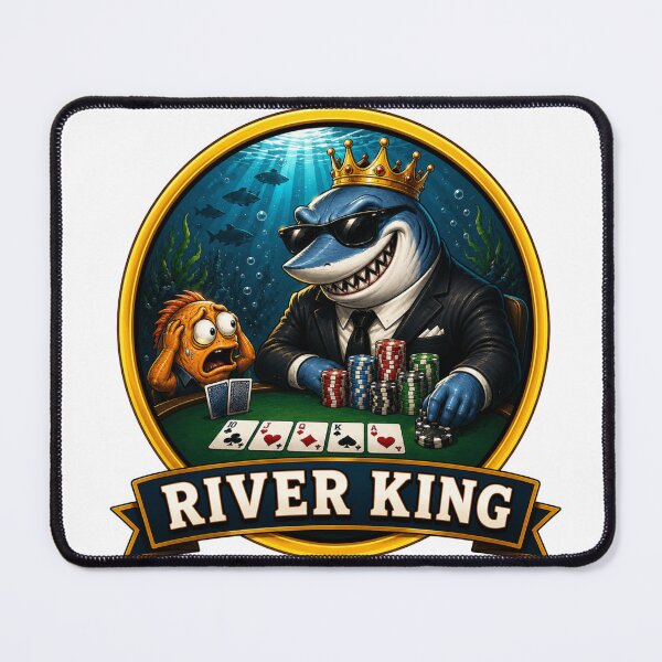 Item preview, River King – Funny Poker Shark Cartoon designed and sold by Fishsign.