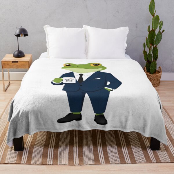 Item preview, Green Frog Boss In Suit Holding Coffee Mug designed and sold by By:MarcinK.