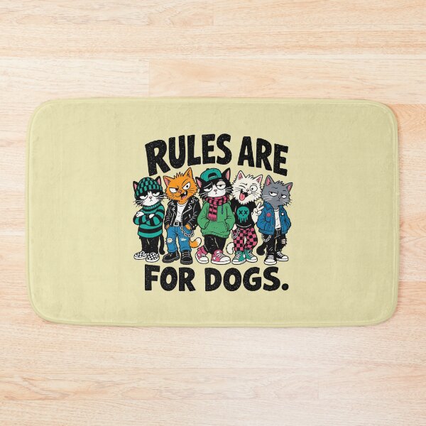 Item preview, Rules Are For Dogs Punk Cat Squad designed and sold by AwesomeBeyondLimits.