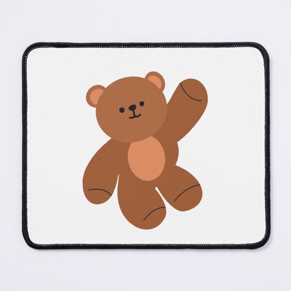Item preview, Cute Waving Brown Teddy Bear Cartoon | Minimalist Nursery Bear Illustration designed and sold by N0irNest.