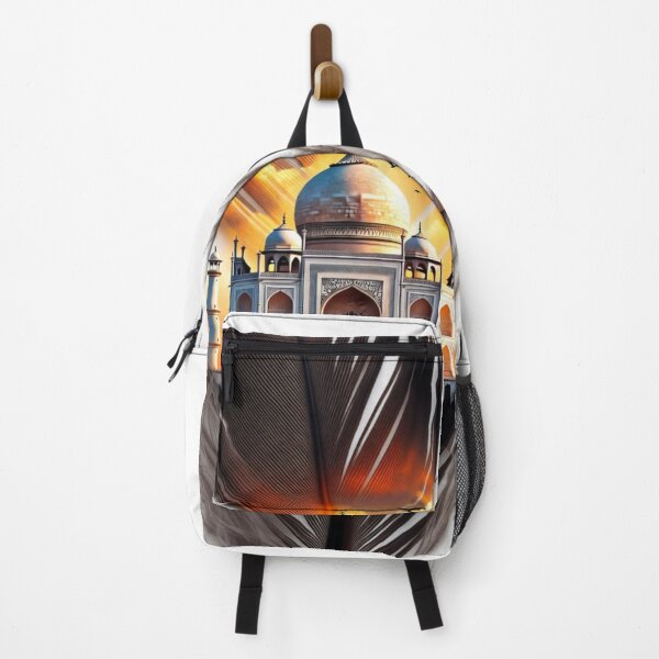 Item preview, Taj Mahal Feather Art | India Travel Illustration | Taj Mahal Sunset Feather Design | Indian Landmark Artwork | Wanderlust Decor designed and sold by GalleryPeak.