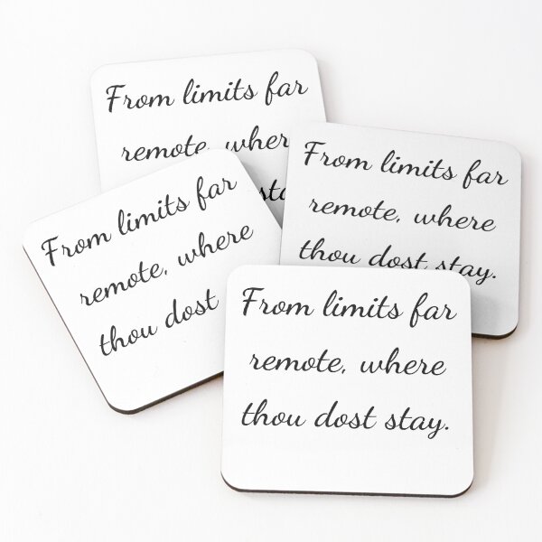 Item preview, "From limits far remote, where thou dost stay." - handwriting black designed and sold by ariksworld.
