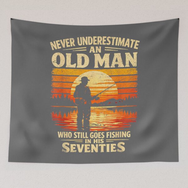 Item preview, Never Underestimate an Old Man Who Goes Fishing in His 70s_2 designed and sold by KristineLi.