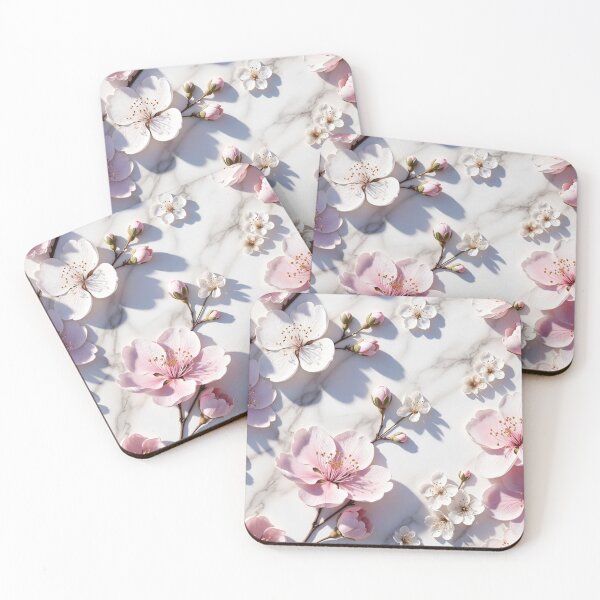 Item preview, Soft Pink Cherry Blossom Pattern Art designed and sold by IntelliMindDesigns.