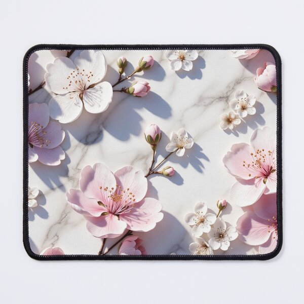 Item preview, Soft Pink Cherry Blossom Pattern Art designed and sold by IntelliMindDesigns.