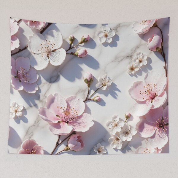 Item preview, Soft Pink Cherry Blossom Pattern Art designed and sold by IntelliMindDesigns.