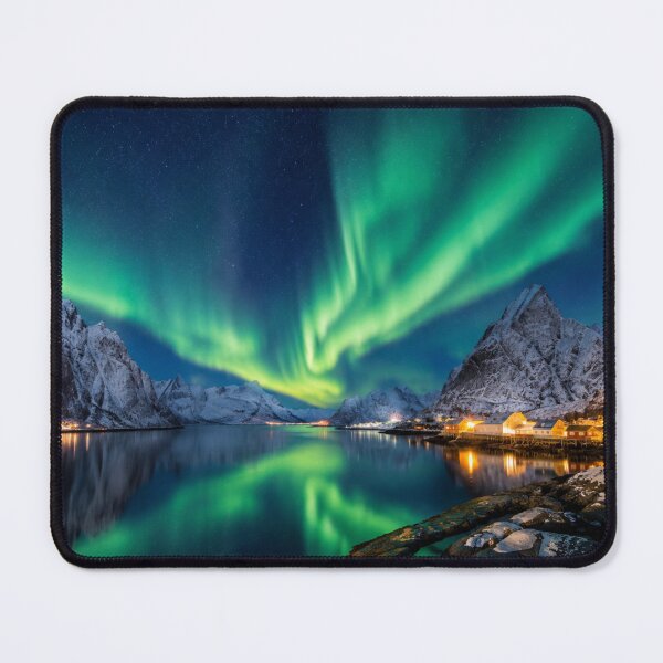 Item preview, Northern Lights Above Arctic Fjord designed and sold by Pond21.
