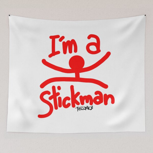 Item preview, I'm A StickMan Jumping Red designed and sold by THECOMICBStore.