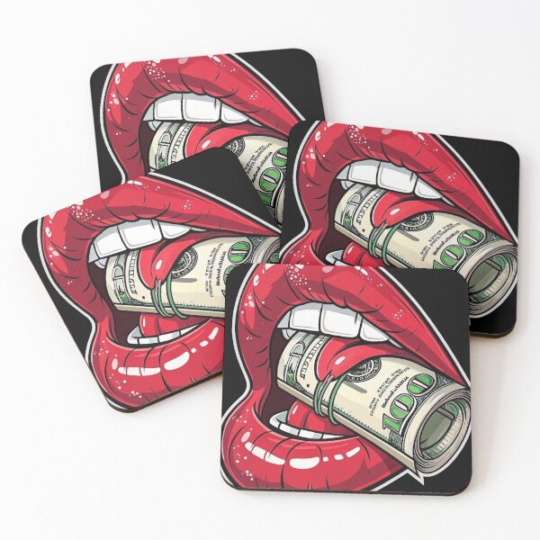 Item preview, Edgy Streetwear Tank Top for Men and Women, Money Lips Pop Art Graphic Shirt, Hustle Culture Gym Vest, Trendy Y2K Urban Clothing designed and sold by TrendingView.