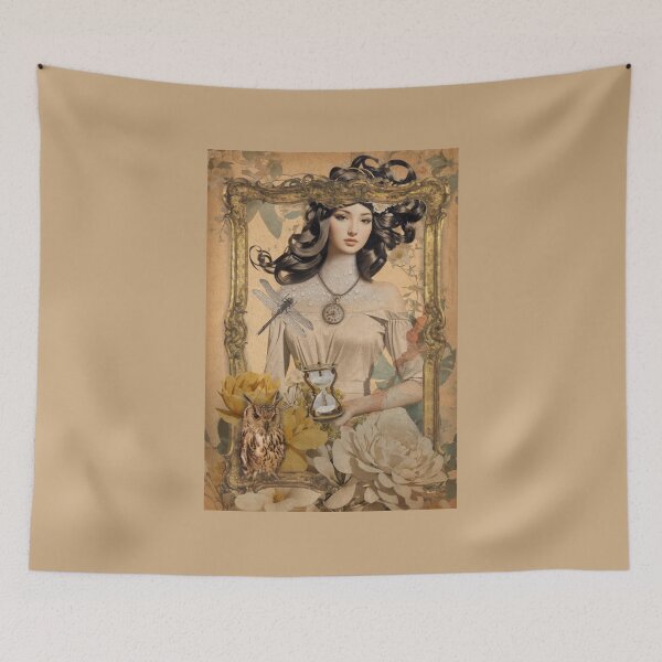 Item preview, Victorian Botanical Portrait | Dark Academia Vintage Collage designed and sold by Skayana.