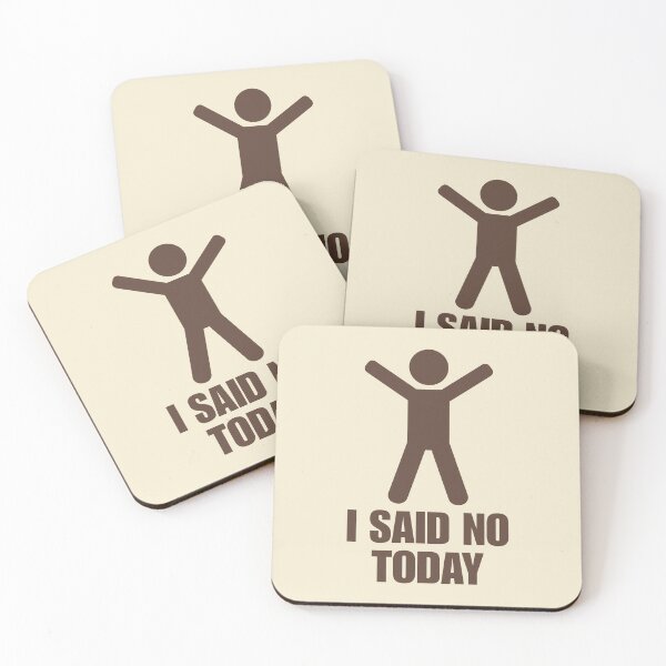 Item preview, I Said No Today Happy Stickman Healthy Boundaries Empowerment Humor designed and sold by KLArtzStore.