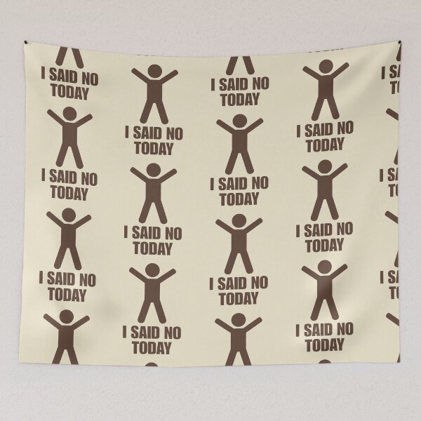 Item preview, I Said No Today Happy Stickman Healthy Boundaries Empowerment Humor designed and sold by KLArtzStore.