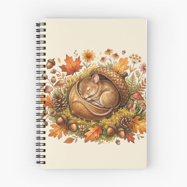 Item preview, Sleeping Mouse Acorn Cap Watercolor designed and sold by CalmCapy Co.