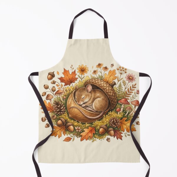 Item preview, Sleeping Mouse Acorn Cap Cottagecore Botanical Art designed and sold by CalmCapy Co.