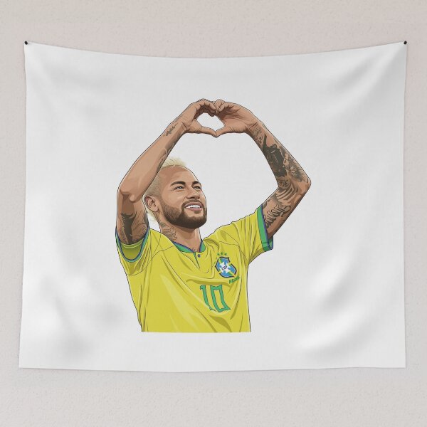 Item preview, Brazil Football Star Heart Celebration designed and sold by shoppypod.