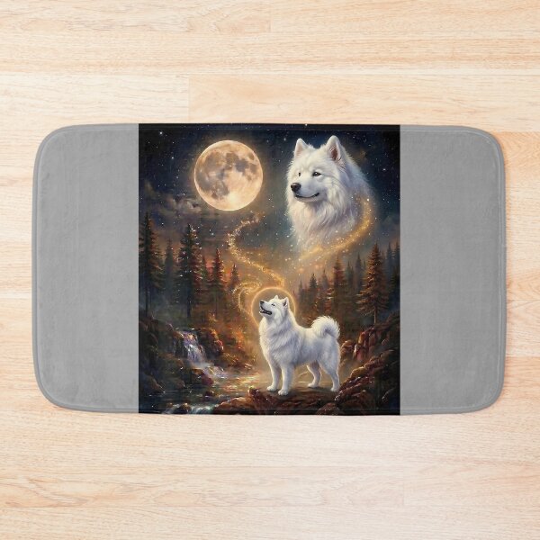 Item preview, Samoyed Howling At The Moon Funny Samoyed Dog designed and sold by GreggRoss.