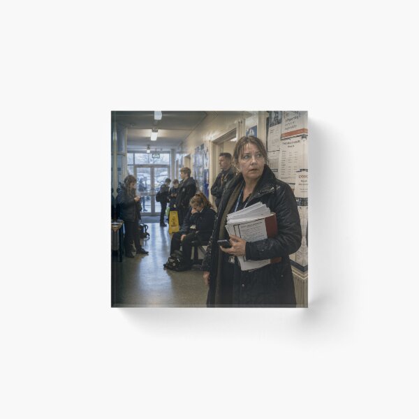 Item preview, British School Corridor Crisis | Civilian Home Front Modern War Wall Art designed and sold by Element Horizon Studio.