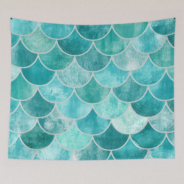 Item preview, Teal Green Mermaid Print designed and sold by SeaStarMermaids.