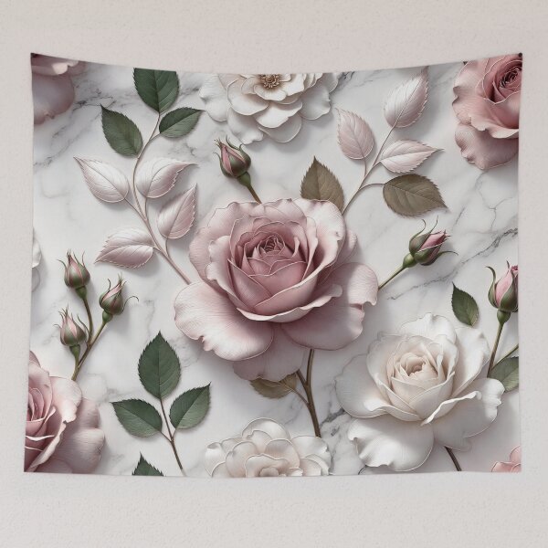 Item preview, Vintage Dusty-Rose Rose Floral Pattern designed and sold by IntelliMindDesigns.