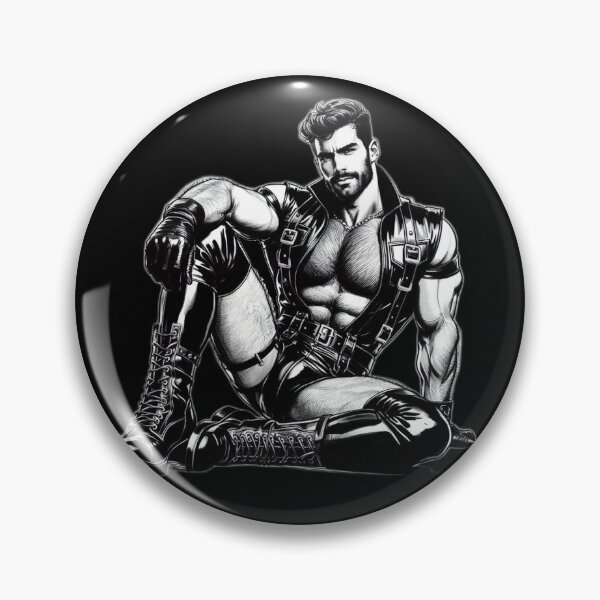 Item preview, Gay Leather Berlin Leder Sizzling Pride Graphic Design designed and sold by ItsAKinkThing.