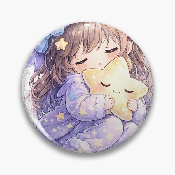 Item preview, Starry Pajama Girl – Sweet Dreams Kawaii Sticker designed and sold by blossomfun.