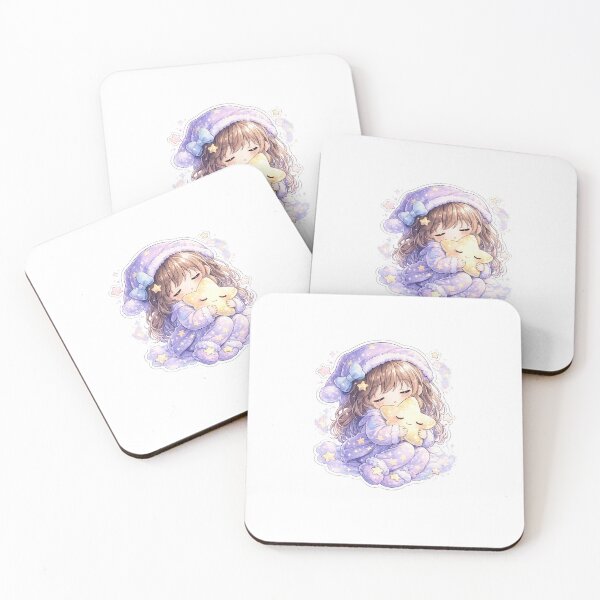 Item preview, Starry Pajama Girl – Sweet Dreams Kawaii Sticker designed and sold by blossomfun.