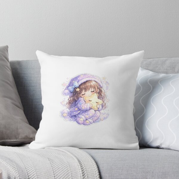 Item preview, Starry Pajama Girl – Sweet Dreams Kawaii Sticker designed and sold by blossomfun.