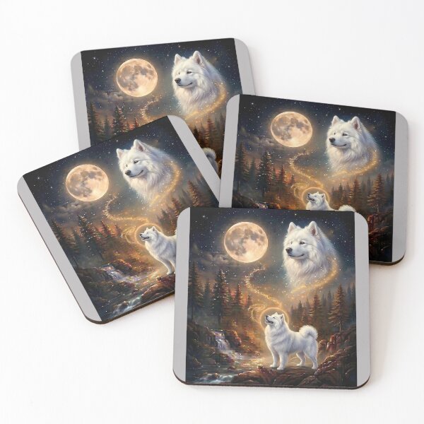 Item preview, Samoyed Howling At The Moon Funny Samoyed Dog designed and sold by GreggRoss.