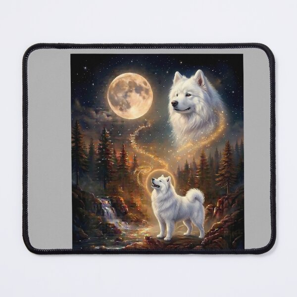 Item preview, Samoyed Howling At The Moon Funny Samoyed Dog designed and sold by GreggRoss.