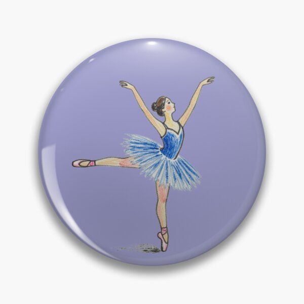 Item preview, Vintage Colored Pencil Ballet Dancer Art designed and sold by AlxVel.