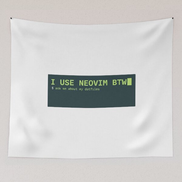 Item preview, I Use Neovim BTW Retro Terminal Coder Meme designed and sold by Bianca Oltean.